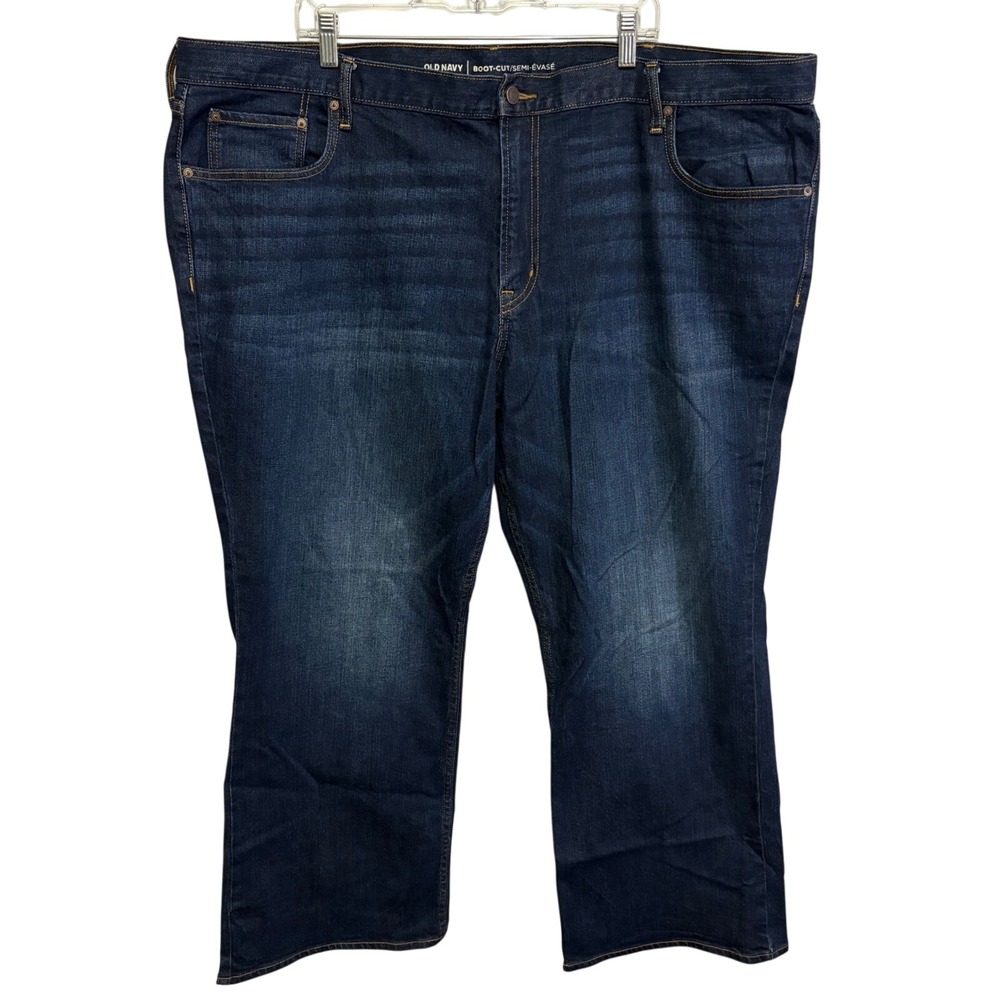 Old Navy Mens Boot-Cut Jeans 48x30 Dark Wash Blue Denim Stretch